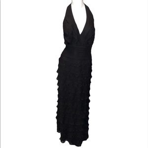 Tadashi Collection Black Ruffle Dress
